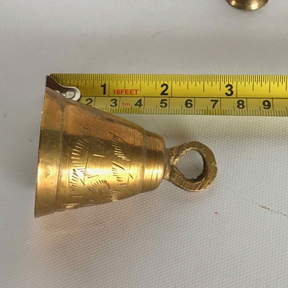 6 Vintage Brass Bells including 1 claw bell - Picture 5 of 5